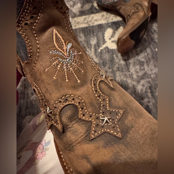 NWOT Dan Post Brown and Blue Embroidered Western Boots - Picture 8 of 8
